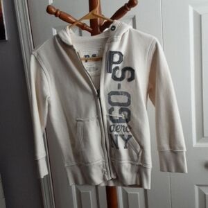 Aeropostale Kids Cream Zip-Up Hoodie Size XS (7).